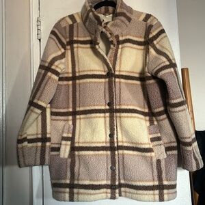 Plaid Sherpa jacket